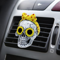 【cw】Car Air Clip Auto Vent Ornaments Decorations Contains Incense Aromatpy Tablets Ghost Head Aromatpy Kit ！