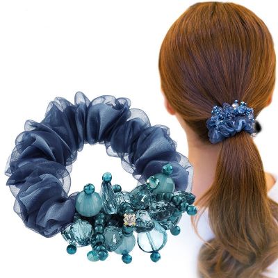 Koreas new fabric hair ring fashion elegant womens hair accessories temperament girls hair rope