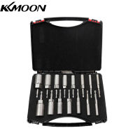 KKmoon ชุดดอกสว่านเจาะกระแทก Power Nut 15ชิ้น5.5-19มม. Chrome Vanadium Steel Hex Bit Socket Set Wrench Screw Drill Bit Holder For Electric Drill With Storage Case