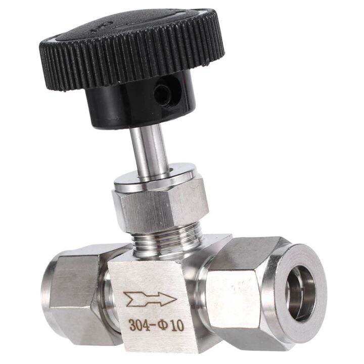 Adjustable Needle Valve O.D Tube Stainless Steel 304 High Pressure Acid