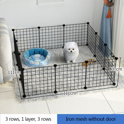 12 pieces Pet Fence Dog Cage Indoor Small and Medium-sized Dog Fence Isolation Door Kennel Block Dog Board Protective Fence Can Be Freely Combined and Spliced