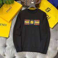 Fendi Sweatshirt European and American Fashion Brand Men and Women with The Same Fun Double F Printed Round Neck Fashion Casual Trend Top.