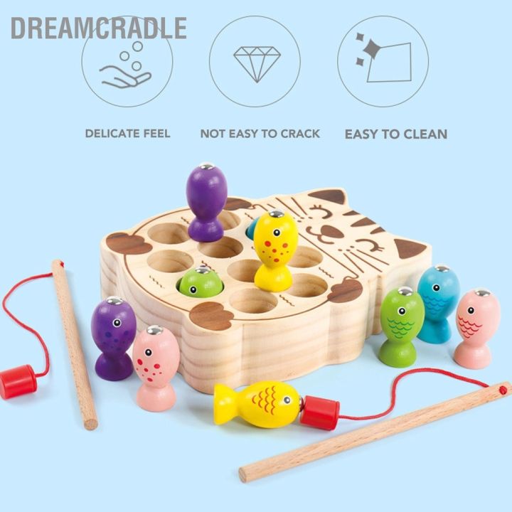 dreamcradle-เกมจับปลา-ฐานปลา-ละเอียดอ่อน-พื้นผิวเรียบ-สดใส-ของเล่นตกปลา-สําหรับเด็ก