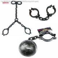 【CW】﹊❆❁  Horror Props Plastic Handcuffs Prisoners Up Shackles Iron Easter 5z