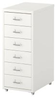 HELMER Drawer unit on castors, white, 28x69 cm (เฮล์มเมอร์ ตู้ลิ้นชักมีล้อเลื่อน, ขาว, 28x69 ซม.)