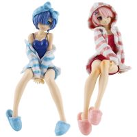 DE626ชีวิตในโลกที่แตกต่างจากชุดนอนเป็นศูนย์รูปแบบ Rem Anime Rem Re PVC Rem Ram ชุดนอนเด็กผู้หญิงสีสันสดใสแรม Rem Ram Ram Ram ตุ๊กตาขยับแขนขาได้คอลเลกชัน