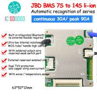 Jbd 7วินาที Tot 14วินาที13วินาทีลิเธียมไอออน Batterij Beschermingsplaat 24โวลต์36โวลต์48โวลต์52โวลต์13วินาที10วินาที Li-Ion Lipo สมาร์ท Bms 30a 90a บลูทูธ App Uart