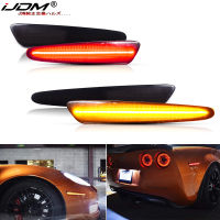 For Chevrolet Chevy Corvette C6 2005-2013 Full LED Side Marker Light Front Rear Amber Red Auto Turn Signal Lamp 12V