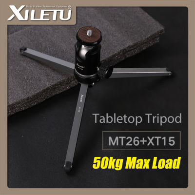 XILETU MT26+XT15 Bearing Desktop Bracket Mini Tabletop Tripod and Ball Head High For DSLR Camera Mirrorless Camera Smartphone
