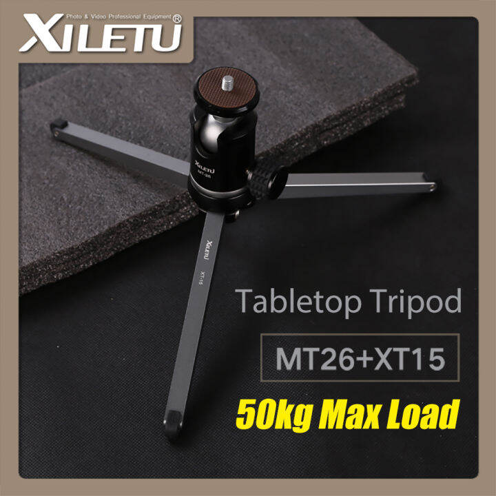 xiletu-mt26-xt15-bearing-desktop-bracket-mini-tabletop-tripod-and-ball-head-high-for-dslr-camera-mirrorless-camera-smartphone