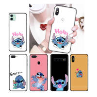 252NO Cute Stich อ่อนนุ่ม Black ซิลิโคน ปก หรับ Realme Narzo 3 7 9I 5S 8 5 9 20 7I 30A 3I 8I 6I 6S 6 5I 50i Plus Pro เคสโทรศัพท์