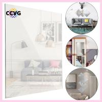 CCVG ของตกแต่งห้องนอนบ้านห้องน้ำสี่เหลี่ยมสติ๊กเกอร์ DIY สติกเกอร์ติดผนังกระจกสำหรับสติกเกอร์กระจกติดผนัง