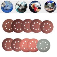 50pcs 125mm Round Shape Sanding Discs Sandpaper 8 Hole Mixed Grit 80-3000 Hook And Loop Disk Sand Sheets For Polishing Tools