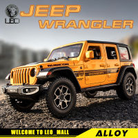 LEO 1:22 JEEP Wrangler Rubicon 4X4ของเล่นรถโลหะ Diecast ของเล่นสำหรับเด็ก,เด็กของเล่น Miniauto รถบรรทุกรถเสียงและแสงของเล่น826