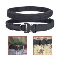2023 newDouble Layer Tactical Belt MOLLE Thicken Nylon Waistband CS Outdoor Camping Military Army Fighter Belt Hunting Shooter Belt 2022