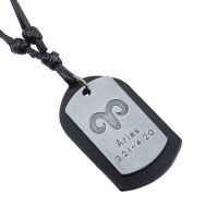 [COD] and cross-border constellation alloy leather lucky pendant Necklace wholesale necklace