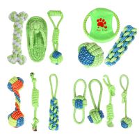 3PCS Dog Toys Dog Cotton Rope Toy Pet Tooth Grinding Tooth Cleaning Durable Braided Bite Rope Set Large Small Dog Accessories Toys