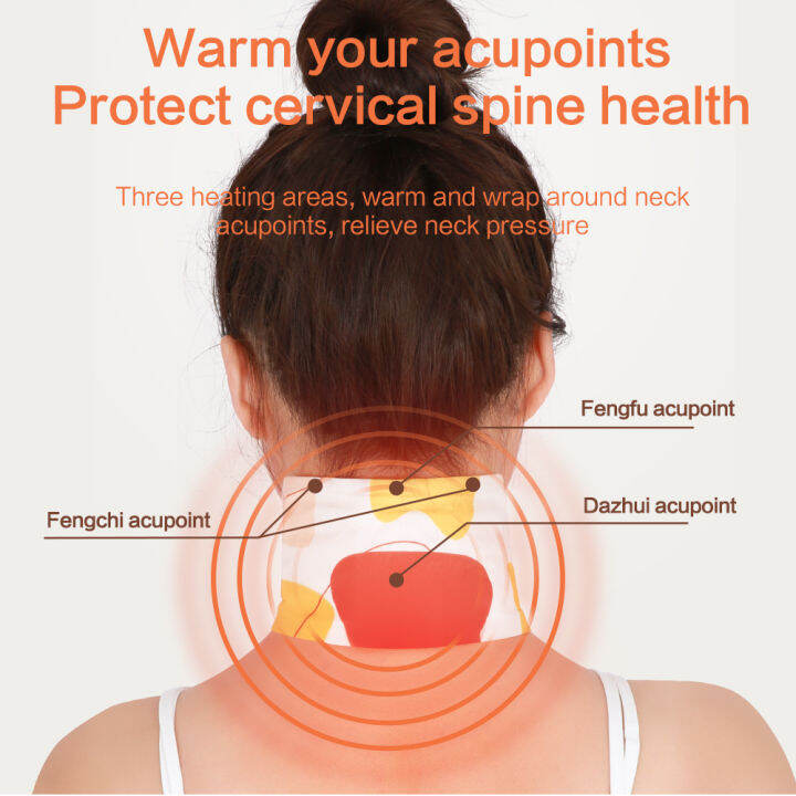 cofoe-แผ่นรองคอประคบร้อนทำความร้อนคอเองช่วยผ่อนคลายไหล่และคอบรรเทาอาการไม่สบายปากมดลูกกระดูกสันหลังส่วนคอให้ความร้อนเพียงครั้งเดียวสติกเกอร์อบอุ่นผ้าพันคอทรงกลมแผ่นรองไหล่-periarthritis