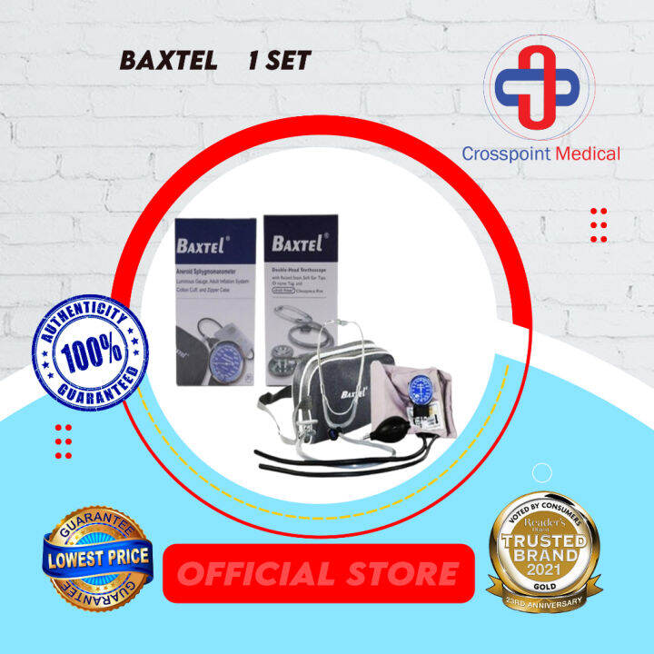☬CROSSPOINT BAXTEL Sphygmomanometer BP Aneroid and Stethoscope Manual