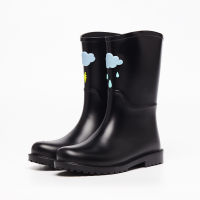 Spring Autumn Cartoon Boots Women Mid Boots Korea Fashion Short Tube Rain Boots Non-slip Waterproof Water Rubber Woman Shoes