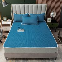 ☞✻❍ Cooling Bed Mat Pad with Pillowcase Foldable Summer Ice Silk Latex Bed Cover Mattress Protection Comfortable Bed Sheet Set