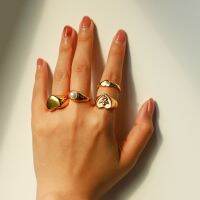 【CW】 316L Rings Luxury Croissant Female Engagement Jewelry