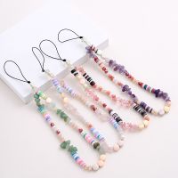 Fashion Acrylic Stone Clay Beads Mobile Phone Chain For Anti-Lost Cellphone Lanyard Strap Keychain Women Jewelry Bracelet