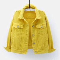 Women Jackets New Spring outwear denim coat Solid turn down collar cotton jacket for female plus size S-3XL