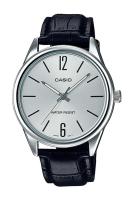 Casio Standard นาฬิกาข้อมือผู้ชาย สายหนัง รุ่น MTP-V005L,MTP-V005L-7B - สีเงิน