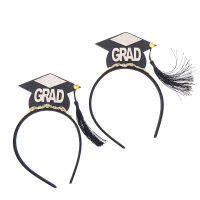 Rong Rong shop 2pcs graduation หมวกมินิพู่หมวกคาดศรีษะเก๋ๆห่วงผมทันสมัย