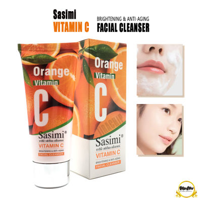 โฟมล้างหน้า สูตรอ่อนโยน Sasimi Vitamin C Facial Cleanser ลดริ้วรอย ช่วยให้ผิวกระจ่างใส เผยผิวอ่อนเยาว์