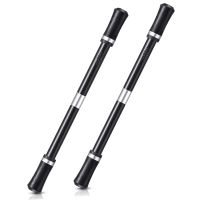 2PCS Finger Pen Spinning Mod Gaming Spinning Pens Flying Spinning Pen with Weighted Ball Finger Rotating Pen (Black)