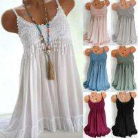 Redcloud ผู้หญิง Boho Strappy ชุดมินิเดรส Cami Summer Casual Beach ขนาดพิเศษ Sundress