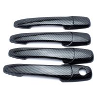 Carbon Fiber Car Door Handle Cover for 2 3 6 Door Handle Decoration Door Handle Cover Trims with Keyless Holes