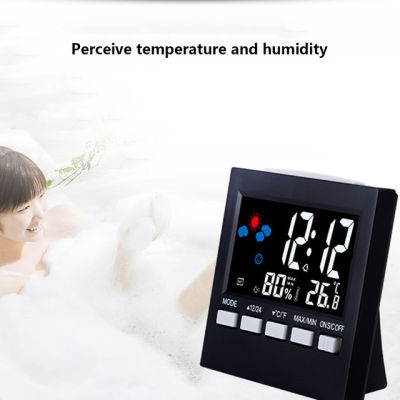 【Worth-Buy】 Nin668แบล็คไลท์ Led สำหรับนาฬิกาปลุกแบบติจิตอลพยากรณ์อากาศอุณหภูมิความชื้นอเนกประสงค์