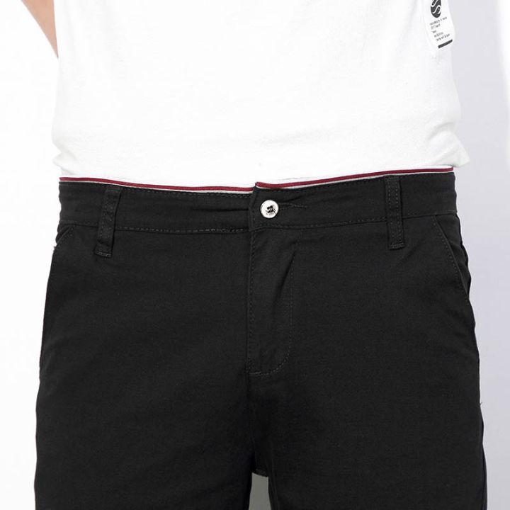 black-men-cotton-shorts-chinos-short-below-knee-length