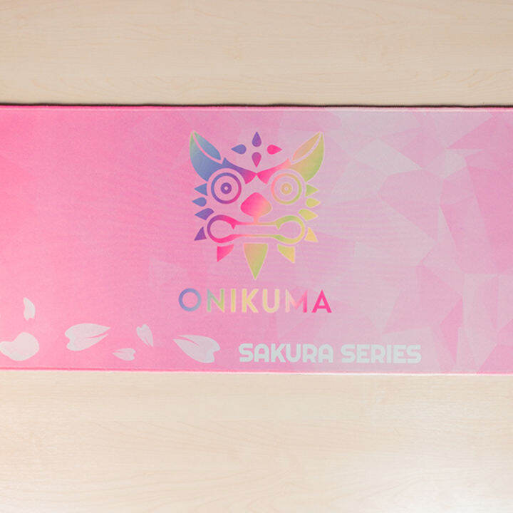 แผ่นรองเมาส์-sakura-onikuma-gaming-mousepad-size-780-x-300-x-3-mm-แผ่นรองเมาส์-แผ่นรองเมาส์เกมมิ่ง-แผ่นรองเมาส์สีชมพู-รับประกันสินค้า-7-วัน-mobuying