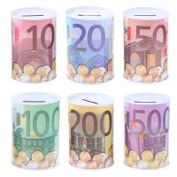for Creative Piggy Bank Metal Cylinder Money Box Tinplate Round Coins for CASE Gift Euro Dollar Shaped for Home Table De