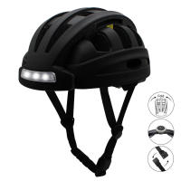 LED Portable Riding City Helmet Folding Cycling MTB Road Helmet Bicycle Lightweight With Taillight Headlight