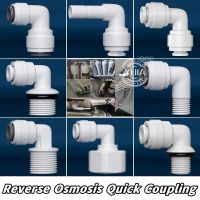 1PCS Reverse Osmosis Quick Coupling Elbow 90 Degree 1/4 3/8 POM Hose PE Pipe Connector for RO Water Reverse Osmosis Accessories