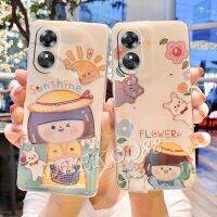 เคสโทรศัพท์สำหรับ OPPOA38 4G A38 OPPO 2023ใหม่เคสสมาร์ทโฟนส่องแสงเป็นประกายระยิบระยับสุดหรูนิ่มกากเพชรน่ารักดอกไม้บลูเรย์ฝาหลัง