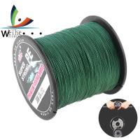 Weihe 300เมตร330หลาสีเขียว PE สายการประมงถัก4เส้น18 28 40 50 70 80 90LB Multifilament สายการประมง