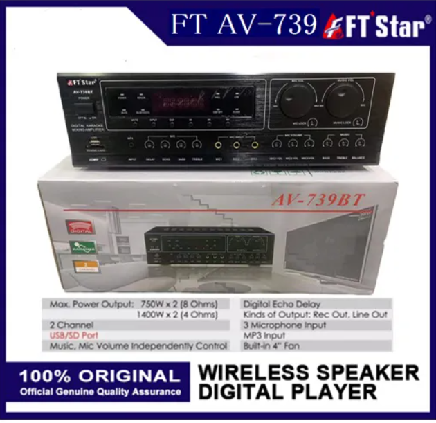 MEGAPRO FTStar AV739 700W X 2 Karaoke Mixing Amplifier For Videoke