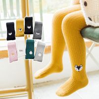 [COD] and winter new childrens embroidery double-needle pantyhose cartoon baby leggings girls knitted wholesale