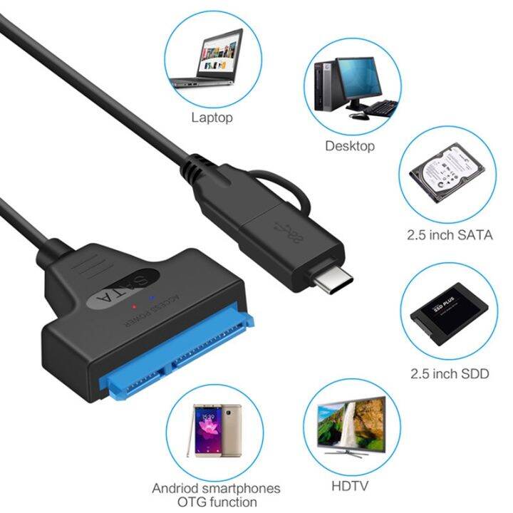 2-in-1-sata-to-usb-3-0-cable-sata-to-type-c-external-hard-drive-22pin-converter-adapter-for-2-5-inch-hdd-ssd