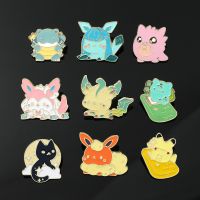 Pokemon Enamel Pin Anime Figures Pikachu Charmander Bulbasaur Brooches Bag Lapel Pin Badges on Backpack Decorative Jewelry Gift