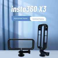 สำหรับ Insta360 X3กรอบกล้องพาโนรามากระต่ายกรงป้องกันกรณีหนึ่ง X2กรอบพลาสติกแนวนอนแนวตั้งการติดตั้ง