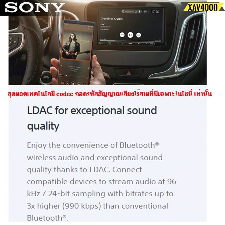 sony-รุ่นxav-ax4000-รุ่นใหม่new-model2023-จอ6-95-เครื่องเสียงรถยนต์เสียงดีมาก-รองรับการส่งสัญญาณเสียงระดับสูง-ldacและ-carplayแบบไร้สาย-แถมฟรีเสื้อ-กล้อง