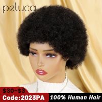 Short Afro Kinky Curly Wigs Hair Wigs Pixie Cut Remy Brazilian Human Hair Wigs For Black Women Glueless Burgundy Brown Cheap Hand Tool Parts Accessori