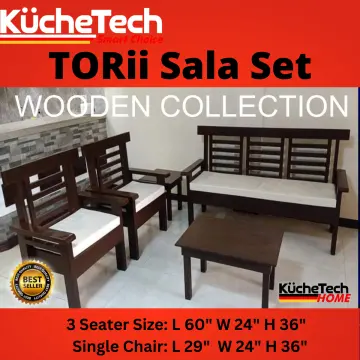 Sala set deals wood furniture